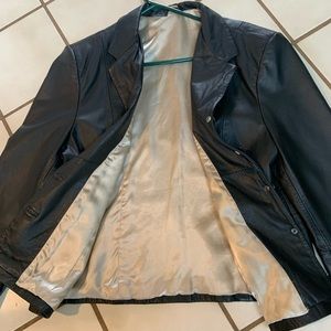 Black leather jacket